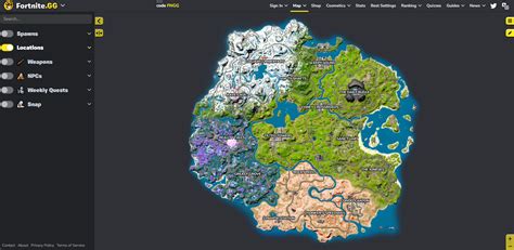 Fortnite Interactive Map